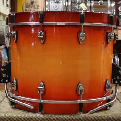 1990s Ayotte Custom Maple Sunburst Drum Kit 14x20 14x14 8x12 5.5x14 image 5