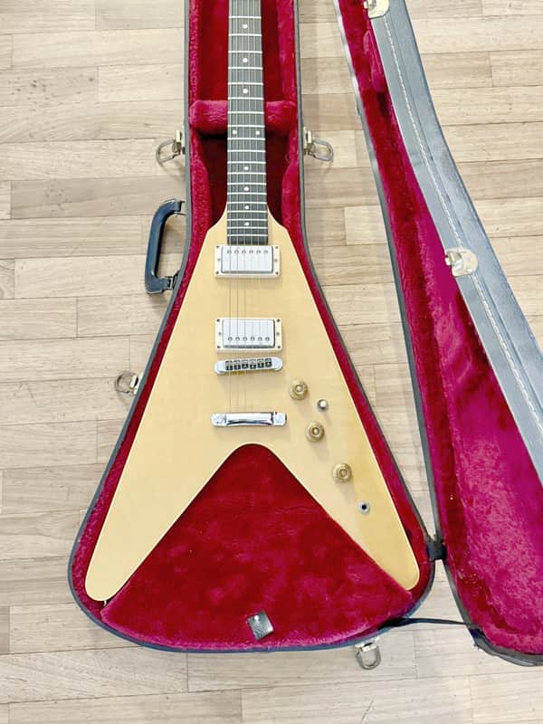 1988 Gibson Flying V “The V” – USA – Natural 1958 Style Finish – Shaw Pickups – Original Case image 1
