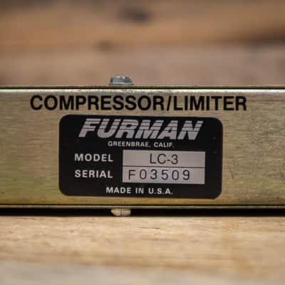 Furman LC-3A (LC3A) Compressor/Limiter Single Channel U284489 image 6
