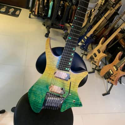 Impossible@guitar 7 strings With Sophia CSL 2:92 Seven 2026 - Avatar Green + GHOSTFIRE BULLET 3.0 HIGH-END SUPER THICK PADDED GIGBAG Safe Shipping image 11