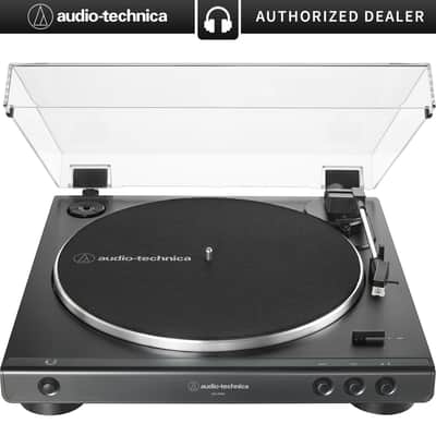Audio-Technica AT-LP60X-BK Fully Automatic Belt-Drive Stereo Turntable 33-1/3 & 45 RPM - Black image 1