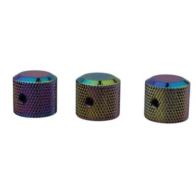 3pcs Rainbow finish Guitar and Bass Metal Control Knobs image 2