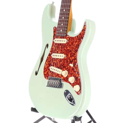Fender Certified Pre-Owned American Professional II Stratocaster Thinline, Rosewood Fingerboard, Transparent Surf Green (J8) (10105) image 4