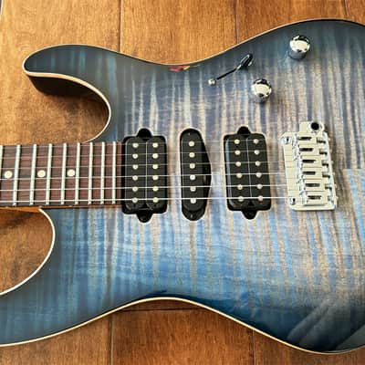 Suhr Modern Plus HSH Trans Whale Blue Burst Roasted Maple Pau Ferra Neck 76778 image 5