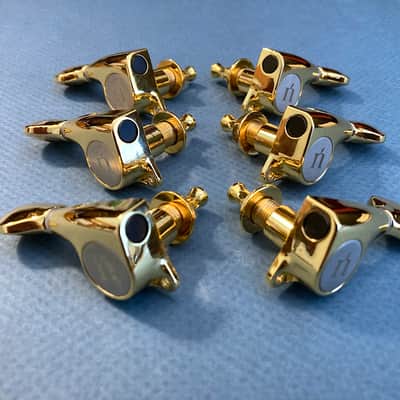Natasha Guitars 1:18 Gold Tuner Set 3L x 3R • Removed from brand-new Natasha OM7 to replace with 1:21 Gotohs • FREE ship! image 7