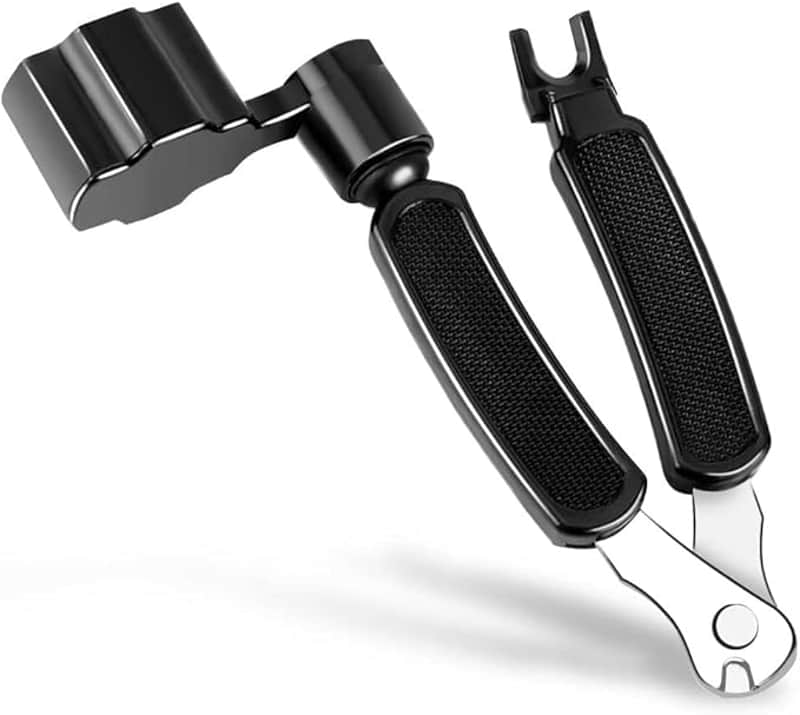 Guitar String Winder Cutter Pin Puller - 3 In 1 Multifunctional Guitar Maintenance Tool/String Peg Winder + String Cutter + Pin Puller Instrument Accessories (Style-A) image 1