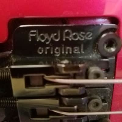 Fender HM Strat 1990? Razzberry Red Original Floyd Rose image 3