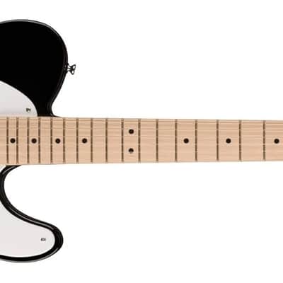 Squire Sonic Telecaster Electric Guitar, Black, Maple Fingerboard image 1