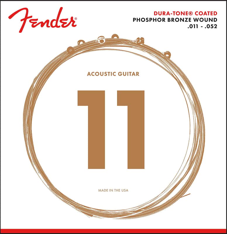 Fender 860CL Phosphor Bronze Dura-Tone® Coated 11-52 image 1