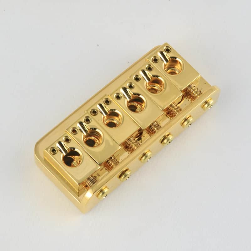 MannMade USA Hardtail Bridge - Gold - fits Hamer Sustain Block style guitars image 1