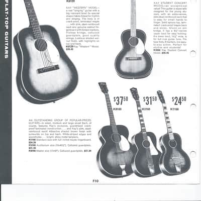 Vintage 1960 Kay Guitar Catalog Brochure Full Line image 8