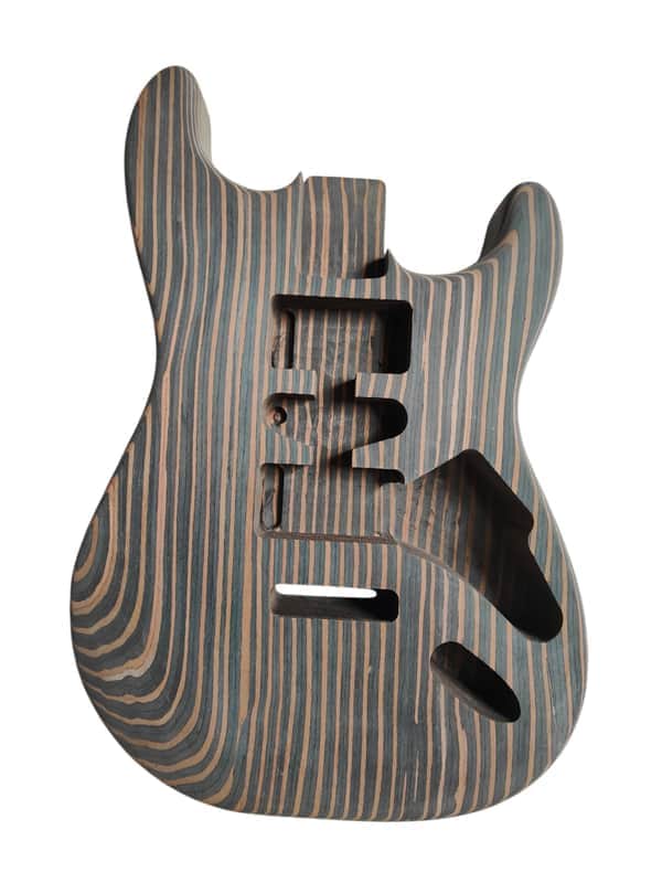 Zebra Wood Guitar Stratocaster Strat Style Body image 1