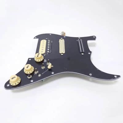 HSS Dual Blades Pickups Guitar Strat Style Loaded Prewired Pickguard in Black image 2