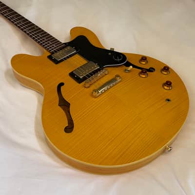 Vintage 2000 Epiphone Dot Deluxe Limited Edition Flame Top - Made in Korea (MIK) - Natural - Free Pro Setup image 4