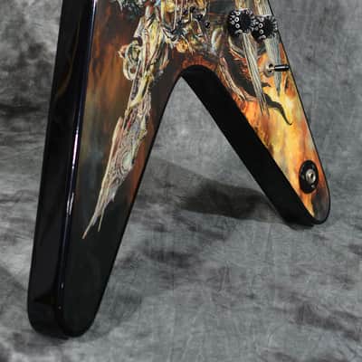 Dean Eric Petersen Testament Signature HUNTER Flying V Graphic Guitar w USA EMG Pickups & FAST Shipping image 7