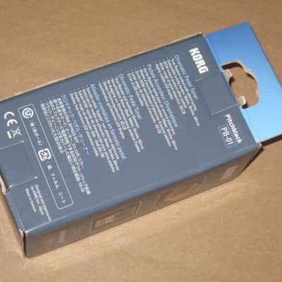 generally clean (has a couple imperfections) Korg EMPTY Box & original Owner's Manual for PB-01 Pitchblack Chromatic Pedal Tuner (Limited Ed Brushed Nickel PB-01-BN) NO pedal, mid 2016, BOX + Manual ONLY for Pitchblack BN Pedal Tuner image 19