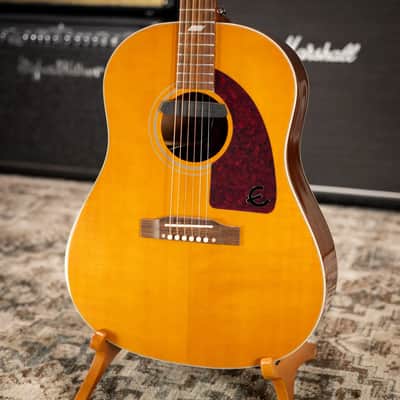 Epiphone Masterbilt Texan FT79 Acoustic Guitar with Fishman Pick-up - Natural with Hardshell Case - Used image 3