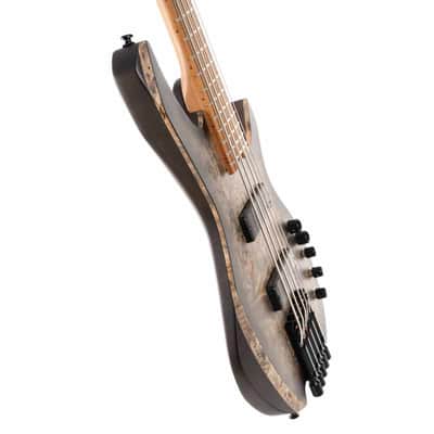 Cort SPACE5SDB Artisan Series Space 5 Poplar Burl Top Soft Maple Body 7pcs Roasted Maple, Walnut, Purple Heart & Maple Neck 5-String Bass Guitar w/Gig Bag image 7
