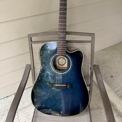 Alvarez Fusion Acoustic-Electric Guitar 2010s - Blue Burst image 1