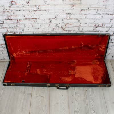 Fender - Multi-Fit Bass Hardshell Case - Black Tolex & Orange Plush Interior - VINTAGE image 2