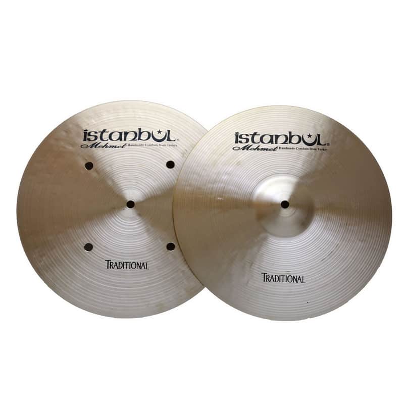 Istanbul Mehmet Cymbals 15" Traditional Hi-Hat Flat Hole Bottom image 1