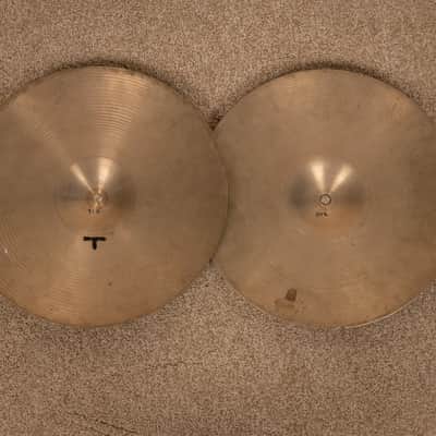 1960s Zildjian 14" Hi Hat Cymbals 915g 1142g image 2