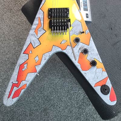 Dean VX Dime Primal Sledge Skin! Floyd Rose top mount - Awesome! 2000s - Primal Concrete Sledge image 16