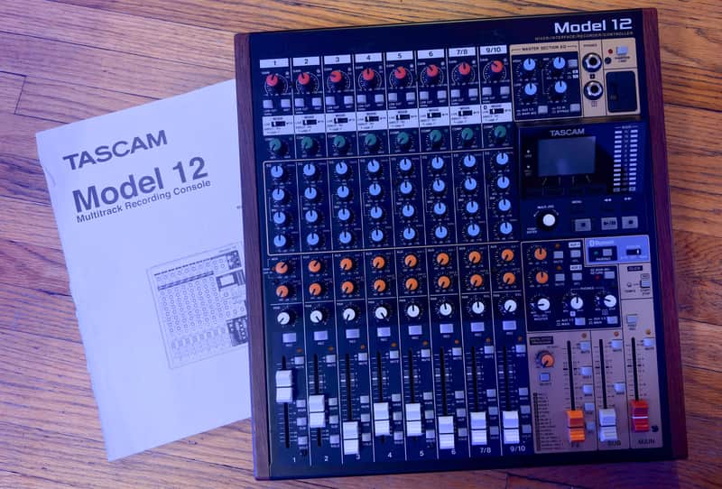 TASCAM Model 12 Multitrack Recorder / Mixer / USB Interface 2020 - Present - Black with Wood Cheeks image 1