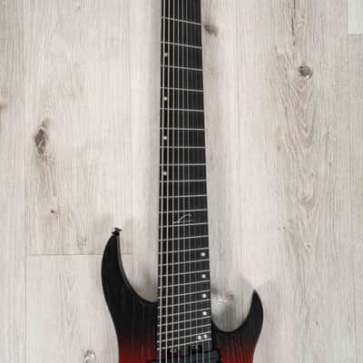 Legator Ghost G9 9-String Multi-Scale Headless Guitar, Ebony Fretboard, Crimson image 4
