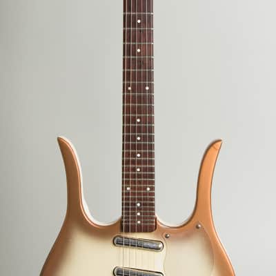 Danelectro  Longhorn Guitarlin Model 4123 Semi-Hollow Body Electric Guitar (1965), ser. #1025 image 8