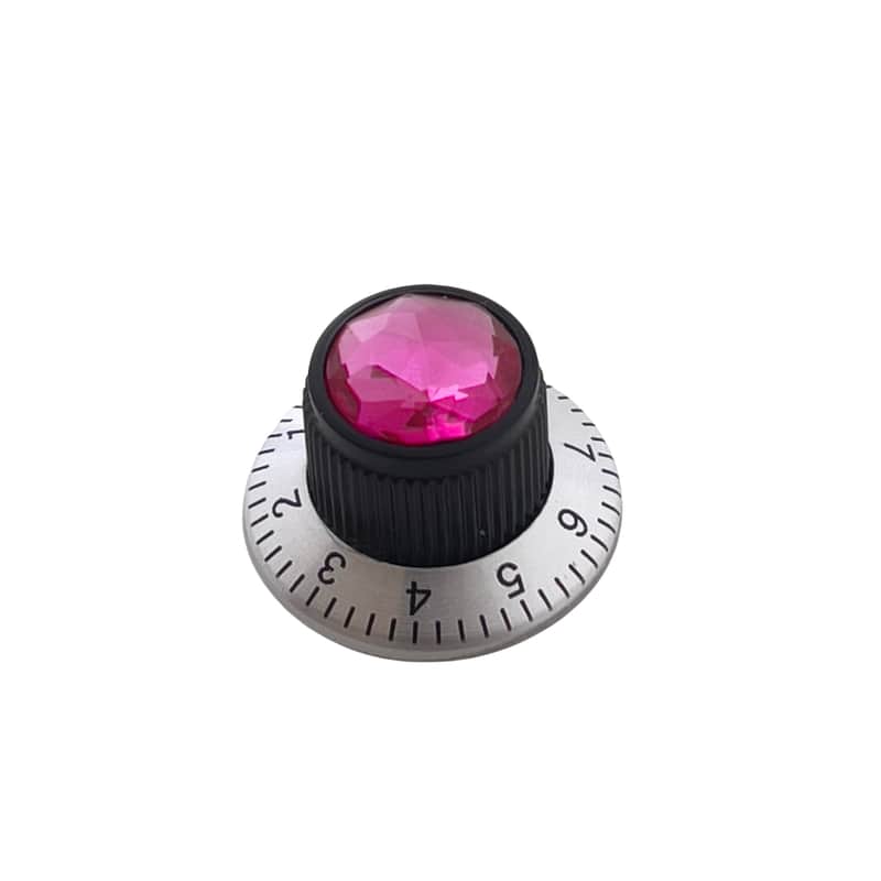 Jewels (Hot Pink ) - Custom Guitar Knobs - Aluminum Dial - 6mm Shaft for Fender, Squier, and Gibson Guitars with Split Shaft Pots image 1