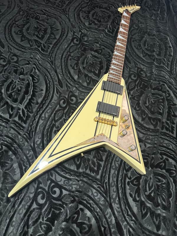 Jackson Pro Series RR5 Rhoads 2003 - 2009 - Ivory with Black Pinstripes image 1