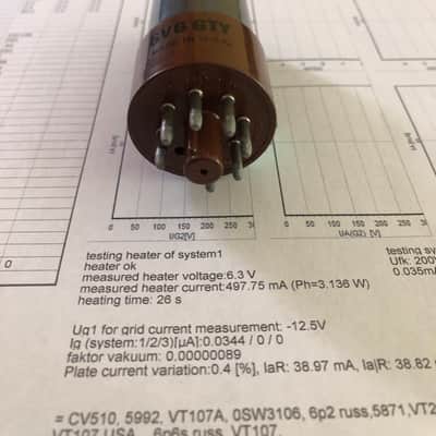 Tested Tight Matched Pair NOS RCA 6V6 GTY tubes image 10