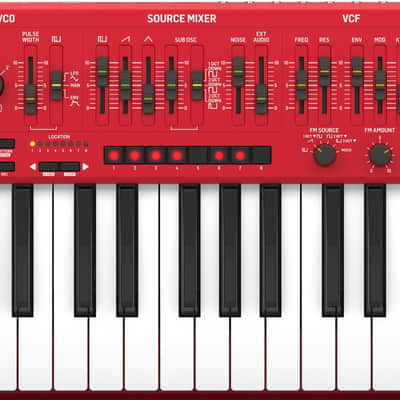 Behringer MS-1 MK II-RD 32-key Monophonic Analog Synthesizer - Red