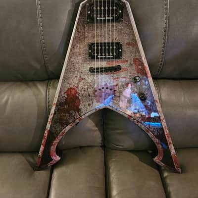 Dean Michael Amott Tyrant Battle Axe RARE Dave Mustaine flying V *UPGRADES Seymour Duncan black winter pickups image 9