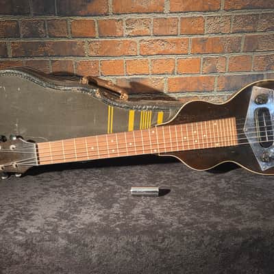 Vintage 1940s Kalamazoo Lap Steel Guitar w/ Original Chipboard Case & Slide image 1