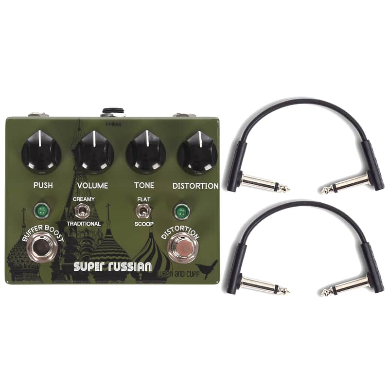 Wren and Cuff Super Russian Distortion Fuzz w/RockBoard Flat Patch Cables Bundle image 1