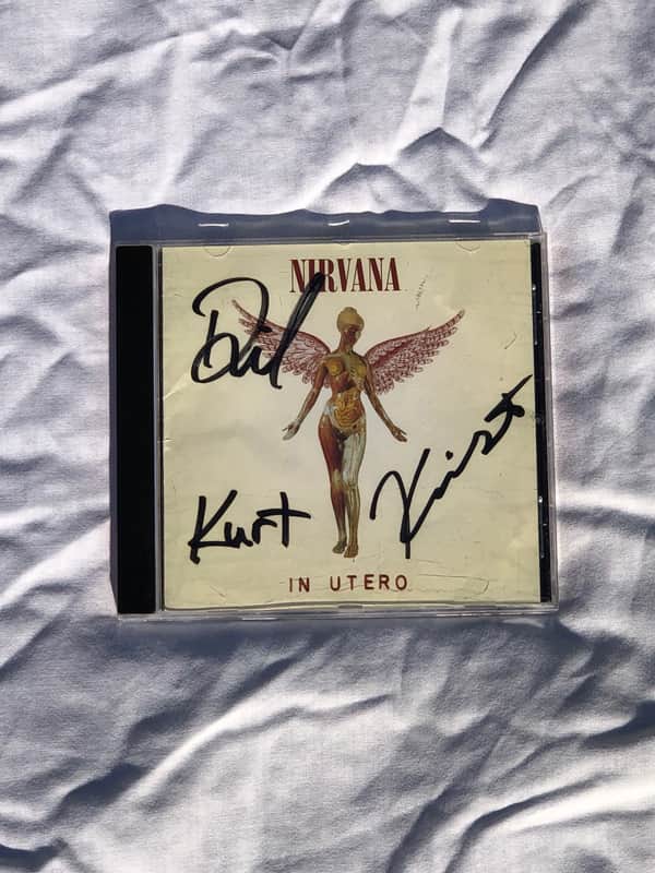 Nirvana 'In Utero' Signed Kurt Cobain MTV Live & Loud COA image 1