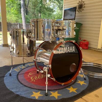 Yamaha Vintage 9000DA 4pc Chrome Over Wood Drum Set image 1