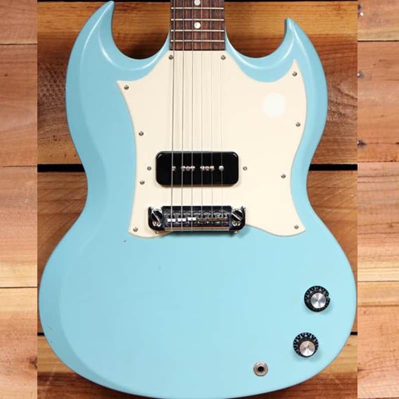 GIBSON Ultra Rare Yamano Japanese Run SG JUNIOR Jr 60s Rare P-90! Blue 60343 image 1