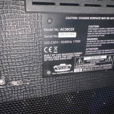 Vox AC30C2X Custom 2-Channel 30-Watt 2x12" Blue Alnico Guitar Combo 2010 - 2019 - Black image 2