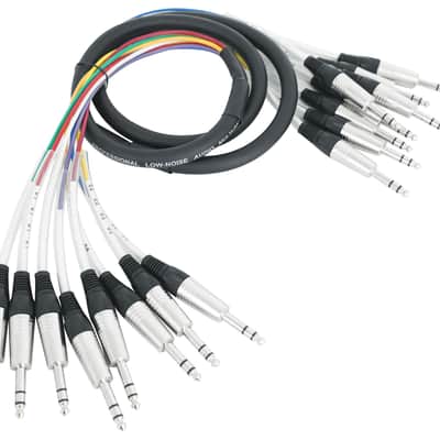 Rockville SQ806 8 Channel 6 Foot 1/4" TRS Snake Cable (Male to Male) image 1