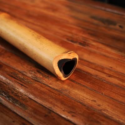 Concert-Grade 8-Hole Tang Xiao Flute - Blowing Shakuhachi - 2 Piece – Lacquered, Healing Tones in D/C/B Keys (Lowest Note) for Meditation & Music, Yellow Bamboo image 12