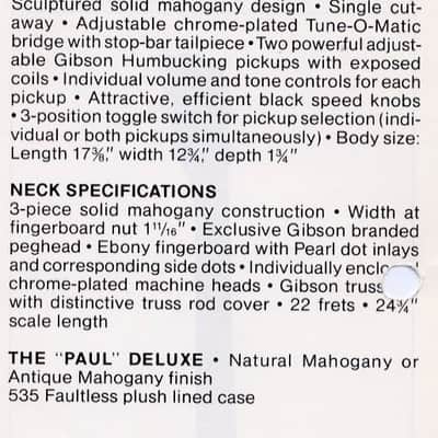 Gibson The "Paul" Deluxe 1983 image 25