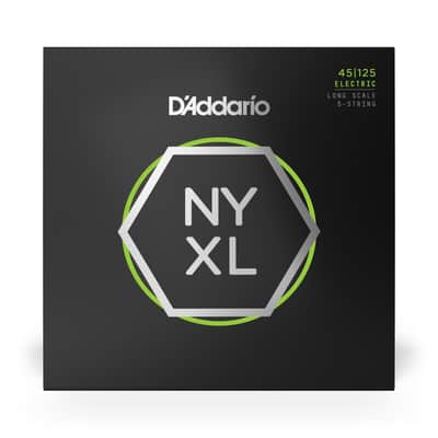 D'Addario NYXL Nickel Wound 45-125 5-String Bass Guitar Strings, Long Scale [NYXL45125] image 1