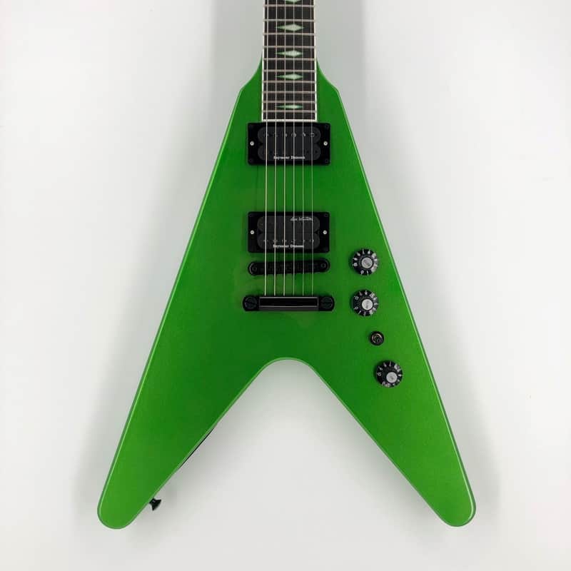 Gibson Flying-V EXP Dave Mustaine Rust in Peace - Alien Tech Green image 1