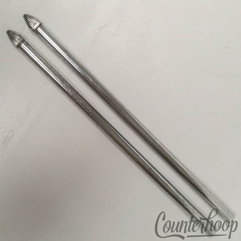 *Premier Straight Bass Drum Spurs Long Chrome Disappearing Vintage 60s UK Elite* image 1