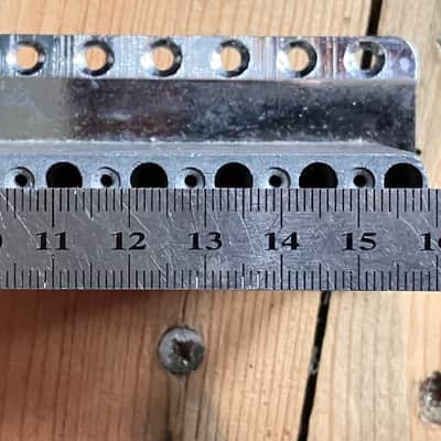 Fender Stratocaster Full Block Bridge Tremolo Unit 1998 Mexico 57mm Wide Spacing image 9