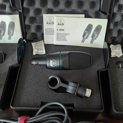 *Vintage* AKG Dual Diaphragm Capsule Condenser Mic's Lot from 1990's Era with Stand Clips, Storage Cases & Cables Included image 5