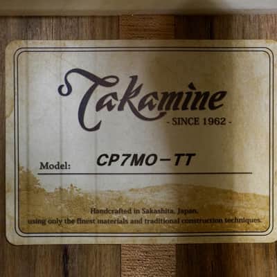 Takamine CP7MO TT Thermal Top Series OM Acoustic/Electric Guitar 2010s - Natural Gloss image 9